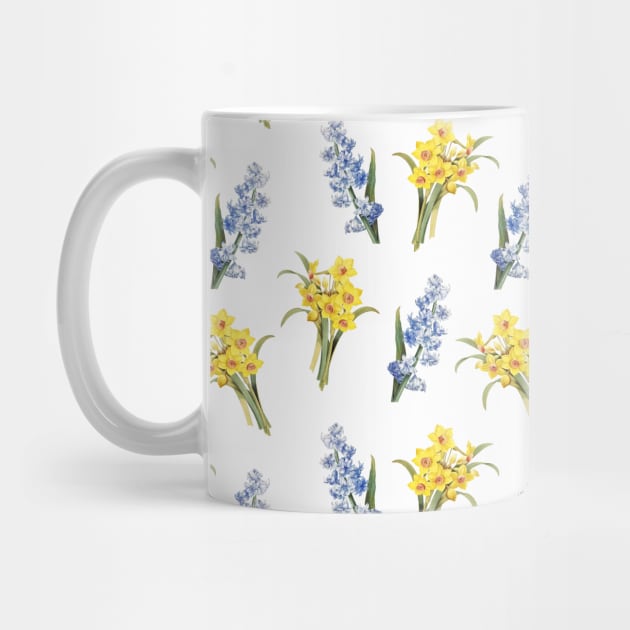 Spring flowers in blue and yellow by bettyretro